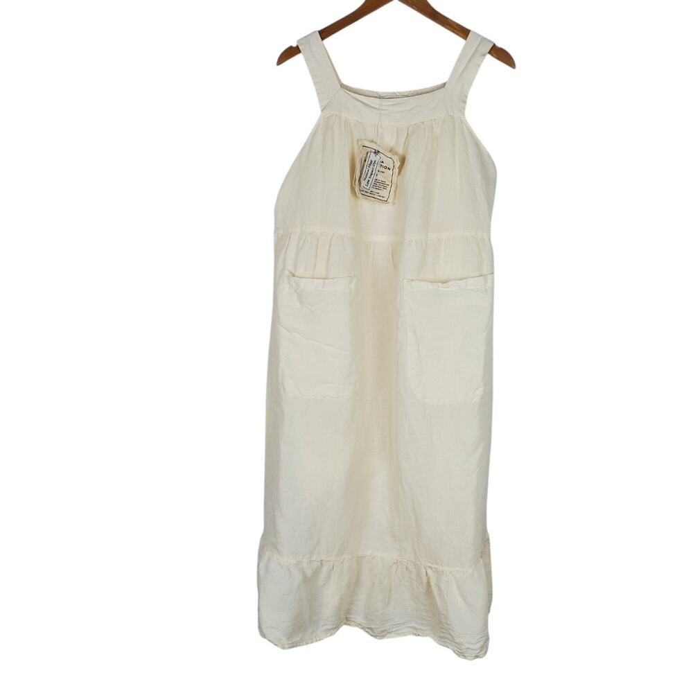 Emerson Fry India Collection Linen Cotton Blend Midi Dress Size M/L READ DESCRIP